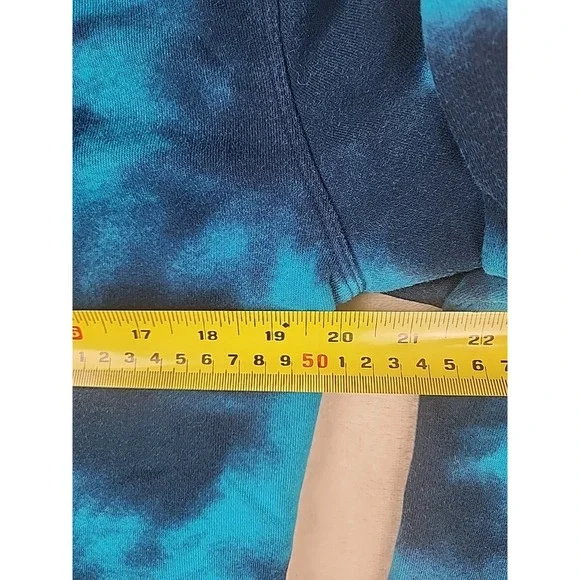 Champion Hoodie Womens Medium Blue Tie Dye Signature Logo Pullover Sweatshirt - Picture 9 of 10